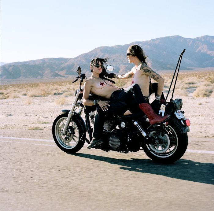 Girls on a motorcycle in Melbourne